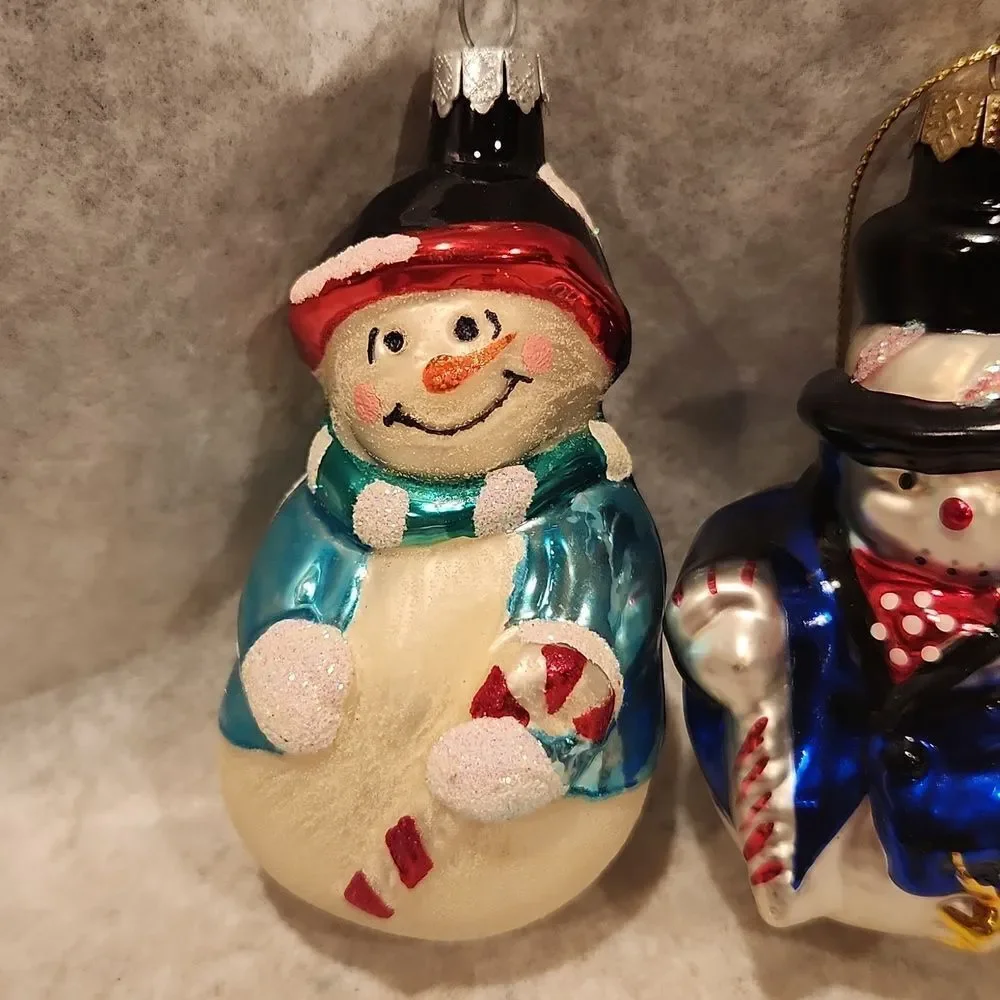 Snowman Christmas Ornaments Set of 4